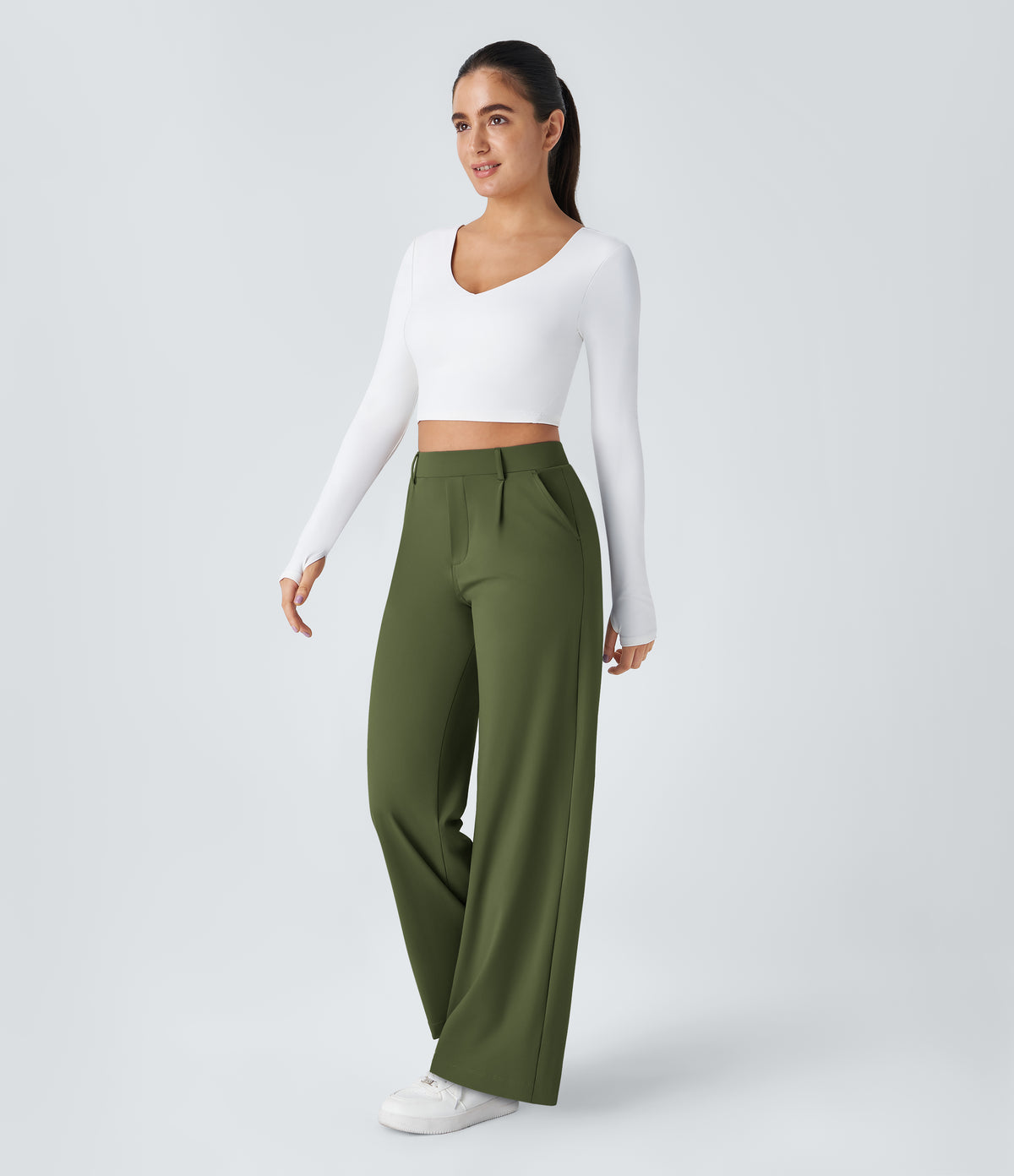 Pantalon Clémence kaki