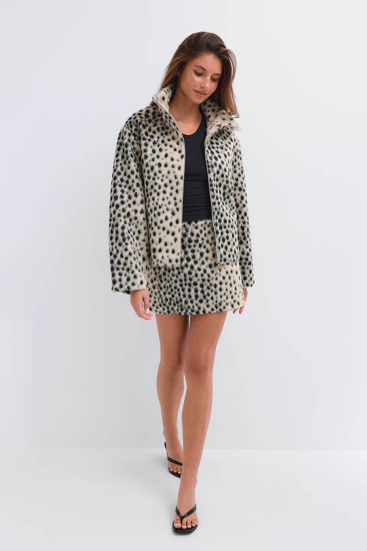 Veste Sofia léopard, détail de la coupe
