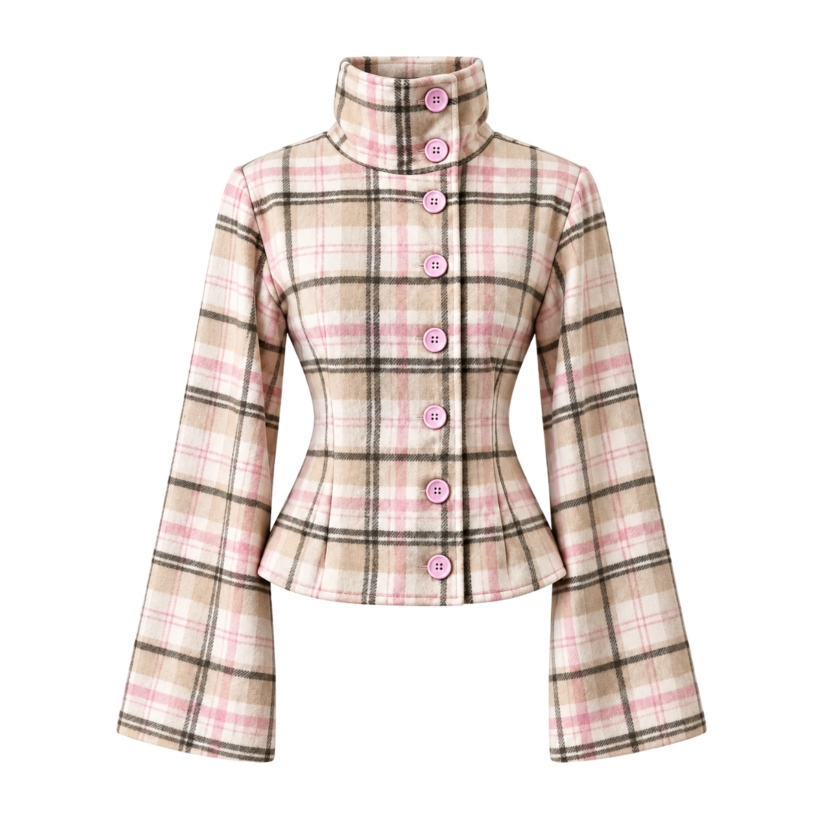 Veste Rosalie à carreaux, de face