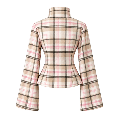 Veste Rosalie à carreaux, de dos