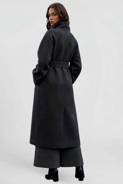 Manteau Adriana gris foncé, vue de dos