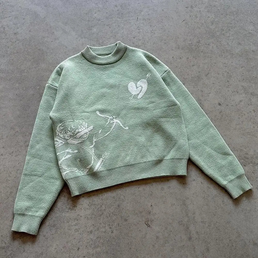 Pull Capucine vert sauge