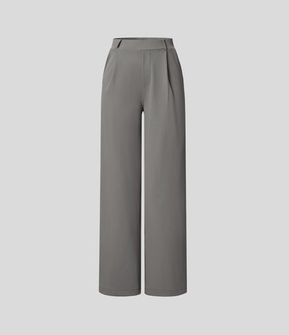 Pantalon Clémence gris, à plat
