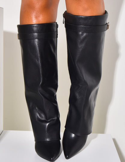 Bottes Élise noir, de face