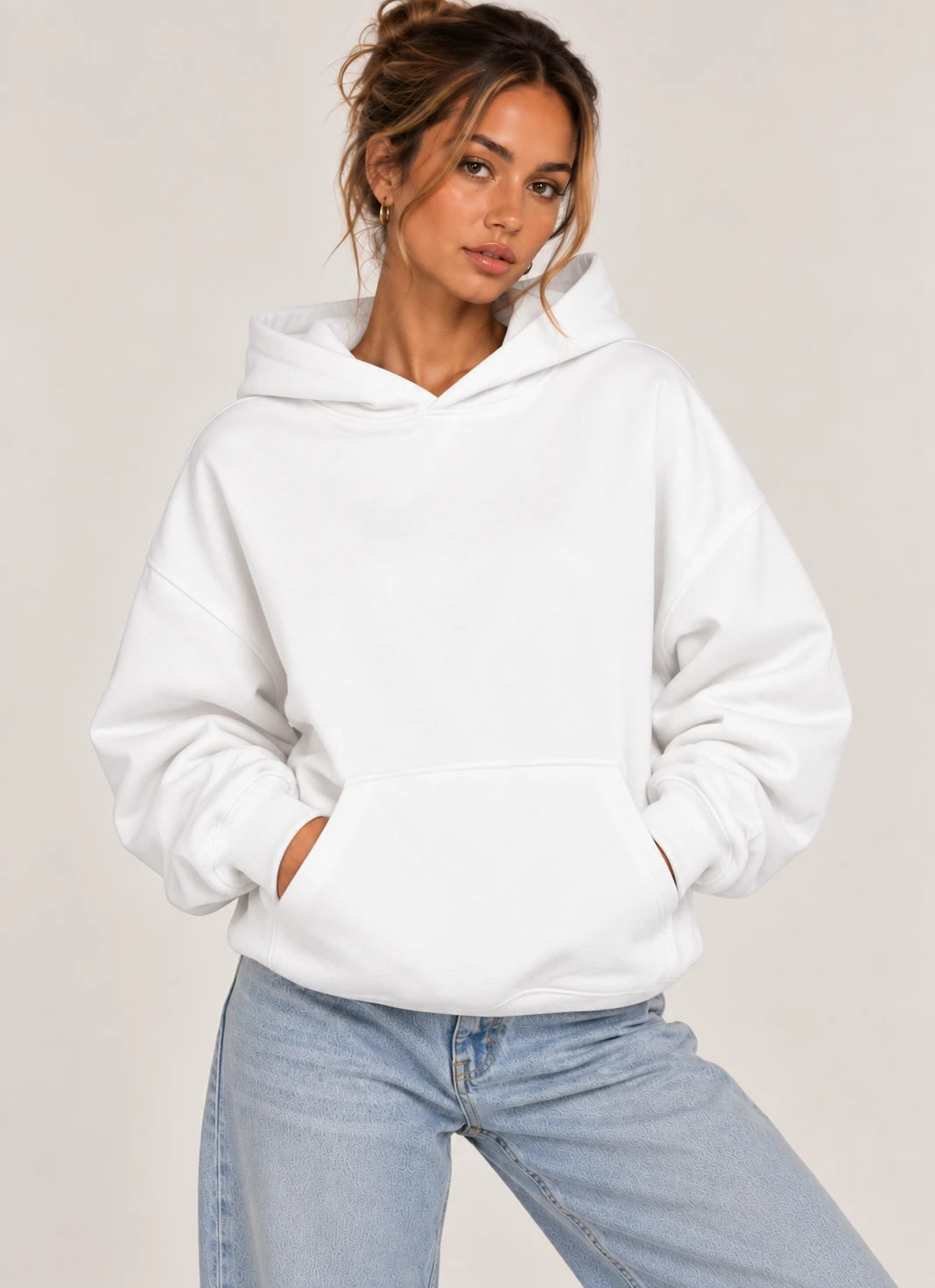 Sweat Nina blanc, de face