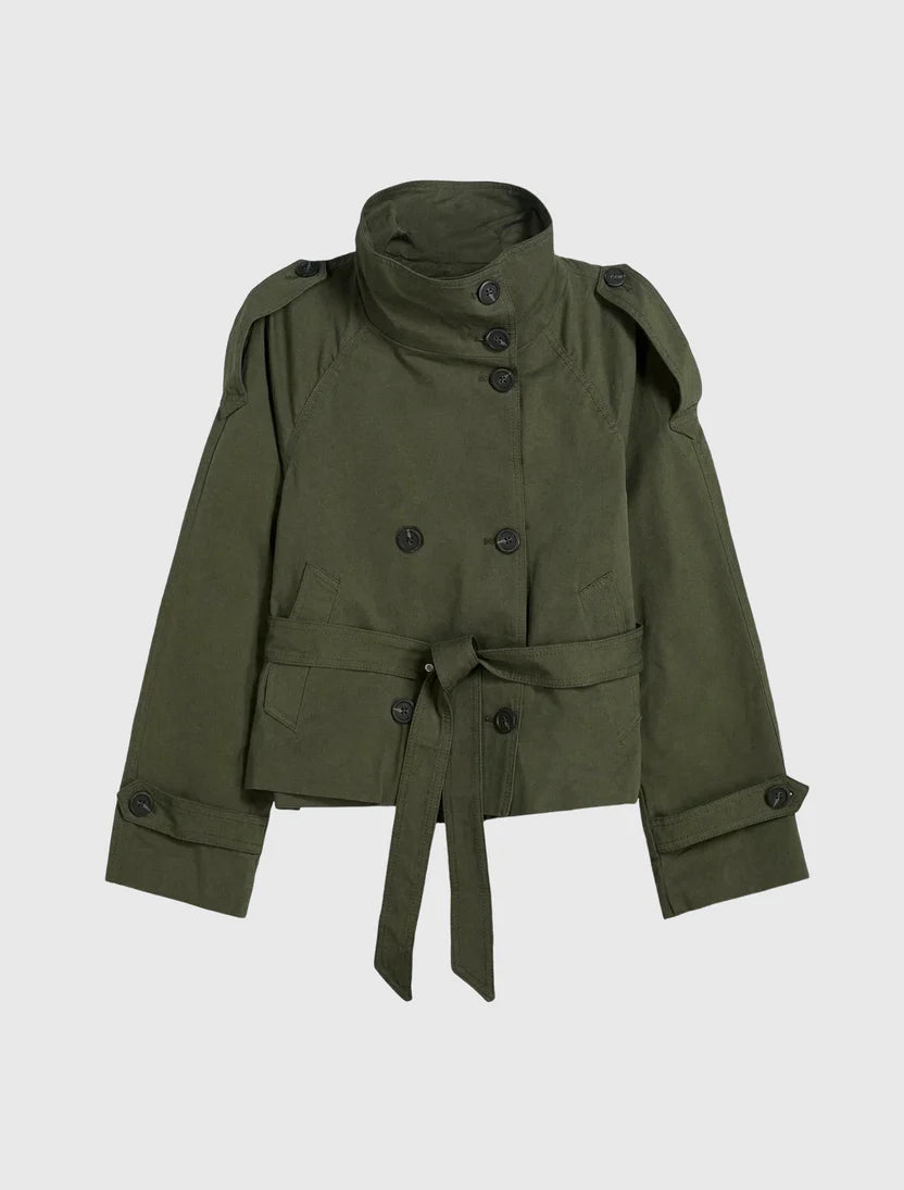 Trench Margot vert kaki, à plat