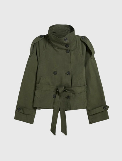 Trench Margot vert kaki, à plat